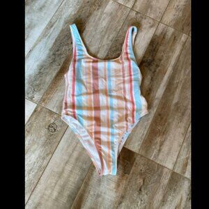 Xhilaration One Piece Stripped Swimsuit Women's - M
